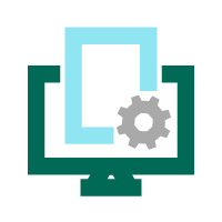 computer icon with gear