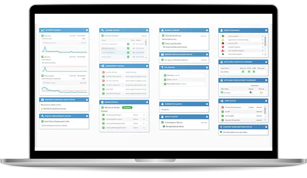 digital guardian dlp management console screenshot