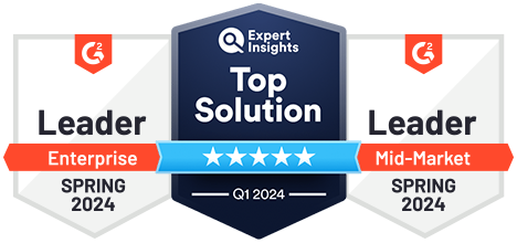 G2 and Expert Insight Leader badges - 2024